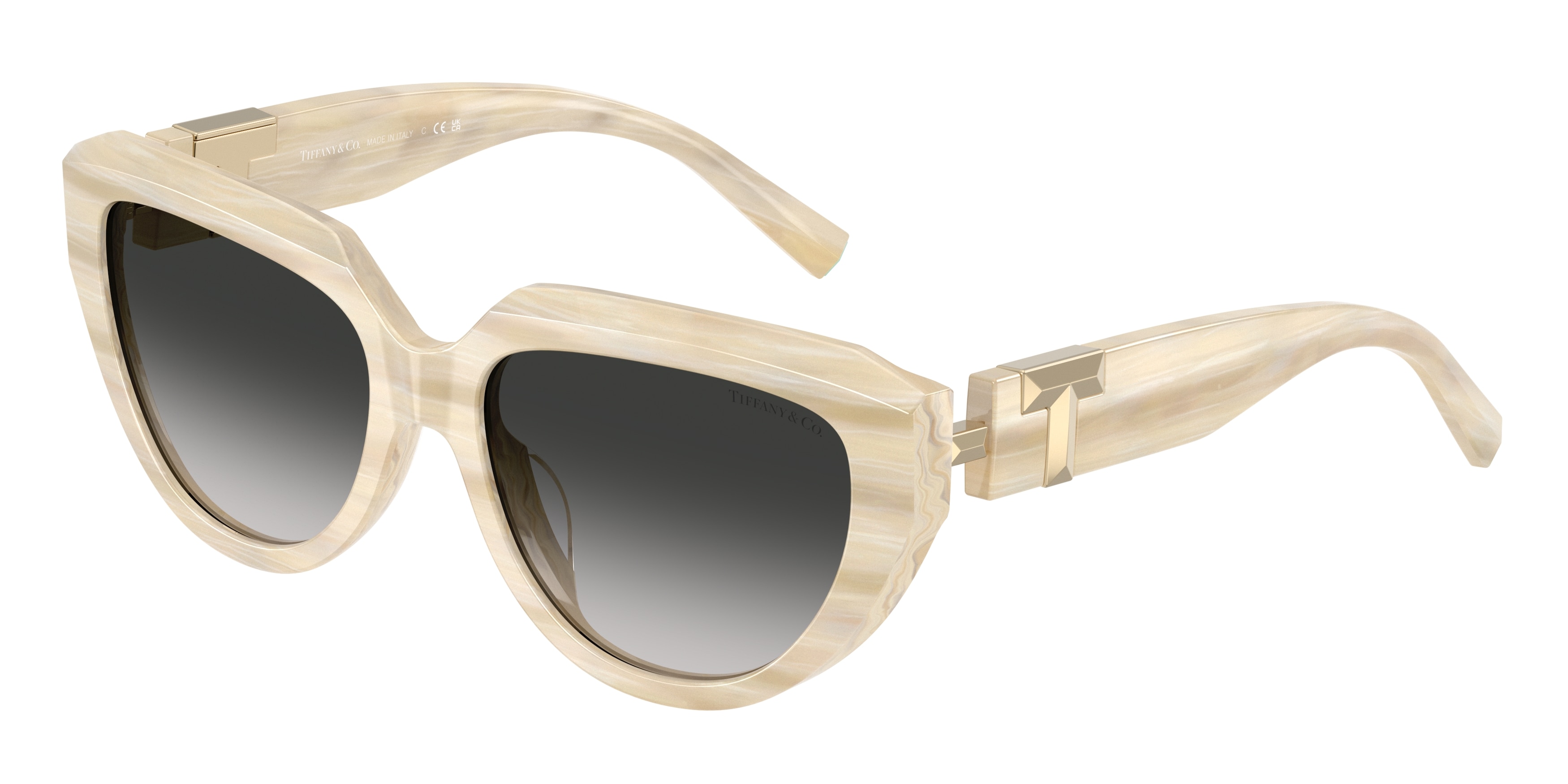 Tiffany Damen TF4238U 84313C Sonnenbrillen Acetat Beige Grau Pillow Normal Schattiert-image